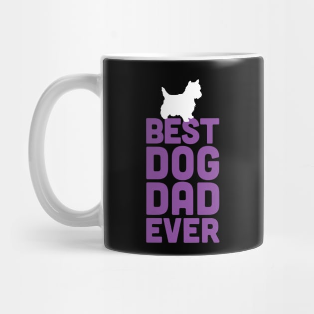 Best Westie Dog Dad Ever - Purple Dog Lover Gift by Elsie Bee Designs